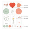 Size - Bonjour Hello Illustration Paper Sticker Set