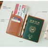 Composition - Indigo Willow pattern passport cover case holder