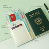 Composition - Indigo World map pattern passport cover case holder