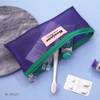 03. Violet - Second Mansion Bonjour slim mesh zipper flat pouch