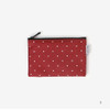 Small - Laminated cotton fabric zipper pouch - Red window