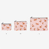 Size - Laminated cotton fabric zipper pouch - Winter fox