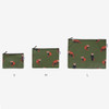 Size - Laminated cotton fabric zipper pouch - Lesser panda