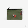 Small - Laminated cotton fabric zipper pouch - Lesser panda