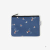 Small - Laminated cotton fabric zipper pouch - Swimming