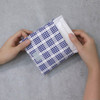 Bonjour check pattern sanitary pad holder cotton pouch