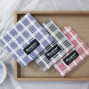 Bonjour check pattern sanitary pad holder cotton pouch