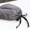 Charcoal - Split travel divided cotton drawstring pouch