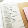 Personal info - O-check Light travel daily planner notebook