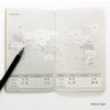 World map - O-check Light travel daily planner notebook