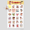 Size of Naemi cute emoticon PVC sticker