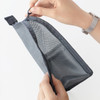 Charcoal - ICONIC Travel standing zipper toiletry pouch bag 