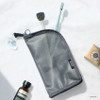 Charcoal - ICONIC Travel standing zipper toiletry pouch bag 