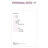 Personal note - Aloha mood dateless weekly diary planner 