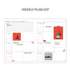 Weekly plan - Aloha mood dateless weekly diary planner 