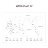 World map - Rainbow dateless weekly diary planner
