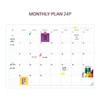 Monthly plan - Rainbow dateless weekly diary planner