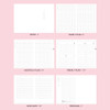 Composition of Moon piece undated weekly diary planner