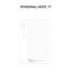 Personal note - Moon piece undated weekly diary planner