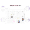 Monthly plan - Moon piece undated weekly diary planner