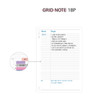 Grid note - Moon piece undated weekly diary planner