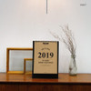 Kraft - 2019 Classic stand up desk flip calendar