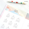 Calendar - ICONIC 2019 Lively illustration dated monthly diary planner