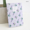 Violet - 3AL 2019 Fleur pattern dated daily agenda diary