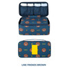 Brown - Line friends travel underwear pouch organizer