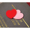 WM lovely heart shape rubber bookmark