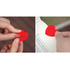 WM lovely heart shape rubber bookmark