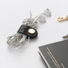 Example of use - Classic cowhide leather earphones cable winder organizer