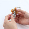 Classic cowhide leather earphones cable winder organizer