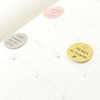 Example of use - Round small sticky notepad for monthly and weekly plan