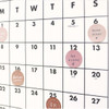 Example of use - Round small sticky notepad for monthly and weekly plan