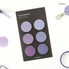 Purple - Round small sticky notepad for monthly and weekly plan