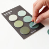 Moss green - Round small sticky notepad for monthly and weekly plan