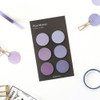 Purple - Round small sticky notepad for monthly and weekly plan