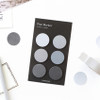Gray - Round small sticky notepad for monthly and weekly plan