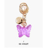 Violet - Twinkle butterfly acrylic key ring clip chain holder