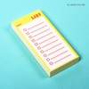 Neon yellow - Lucalab Neon small checklist memo notepad