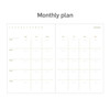 Monthly plan - 12 months dateless weekly diary planner