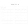 Monthly plan - Agenda small dateless weekly planner diary