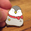 N.IVY Pochapeng red muffler metal pin badge