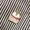 N.IVY Pochapeng red muffler metal pin badge