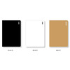 Color - Ardium B+W kraft softcover large lined notebook
