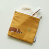 Embroidery rectangle fabric zipper pouch - Welsh corgi