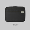 Gray - Livework A low hill basic pocket tablet iPad zip pouch ver5