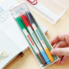 unique six Color 0.4mm twin ballpoint pen set of 3