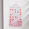 Example of use - Cherry blossom 30 days goal planning tracker 12 sheets